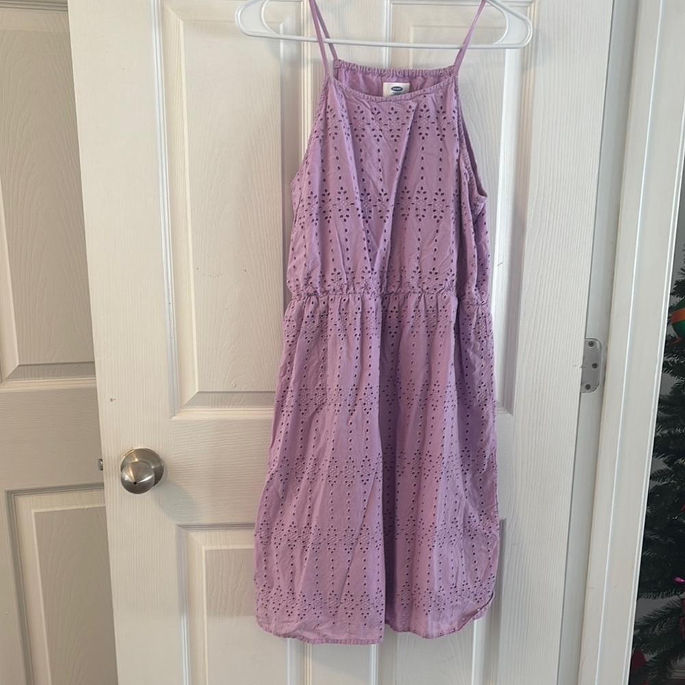 Lavender Eyelet Girls Dress 16